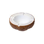 Coconut Shaped Polyresin Ashtray - 6"