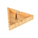 Bamboo Triangular Spiked Ashtray - 4"x4.5"