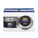 Ashtray and Stash Jar set - Rainbow leaf