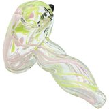 LA Pipes Green Slyme and Bubble Gum Twist Hammer Pipe