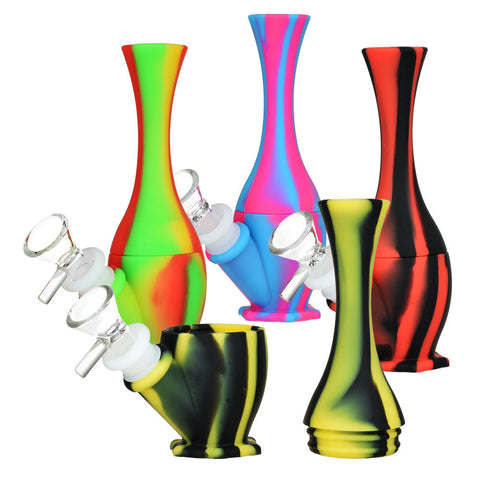 Vase Silicone Water Pipe - 6.25" / 14mm / Colors Vary