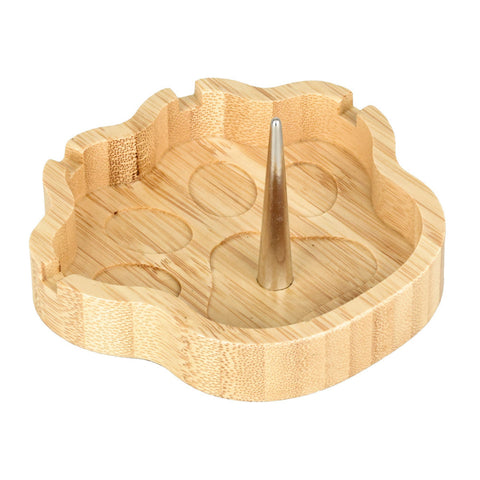 Bamboo Dog Paw Spiked Ashtray | 4.25" x 4"